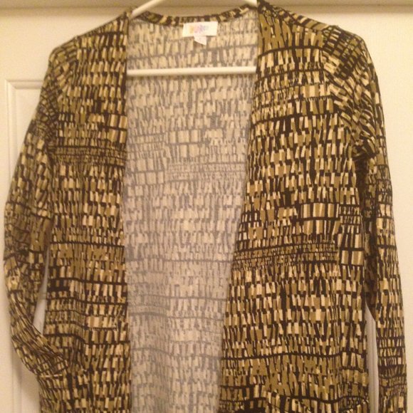 Lularoe Sarah sz S Black Tan Cream - Picture 1 of 2
